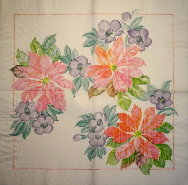 095 Christmas Flowers - 3-ply (95)